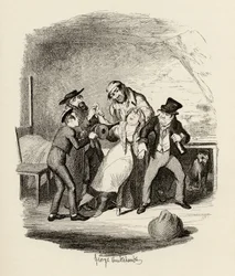 Mr Fagin e il suo allievo che recuperano Nancy, da 