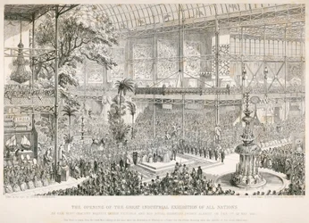 Inaugurazione della Grande Esposizione, Crystal Palace, Hyde Park, Londra, 1851