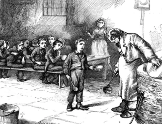 Scena da Oliver Twist di Charles Dickens, 1871
