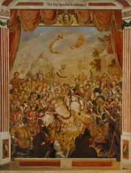 La prima apparizione di William Shakespeare (1564-1616) sul palco del Globe con parte della sua compagnia drammatica nel 1564