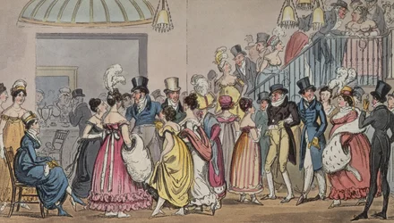 Tom e Jerry nel salone di Covent Garden, da Life in London di Pierce Egan, 1821