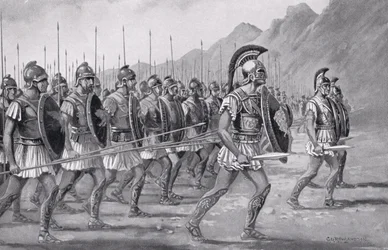 Una falange macedone, illustrazione da «Hutchinson