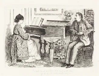 E, nebbia o luce, navigherei con lui, se lui volesse navigare con me, c.1865 (penna e inchiostro nero su grafite)