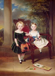Ritratto di due bambini, Herbert e Rose, 1844