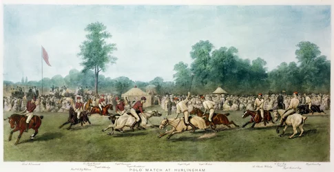 Partita di polo a Hurlingham tra le Guardie a Cavallo (Blu) e la squadra del Monmouthshire, 7 luglio 1877