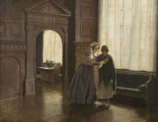 Mrs Mary Carpenter e la sua prima ragazza riformata, Annie Woolham, a Red Lodge, 10 ottobre