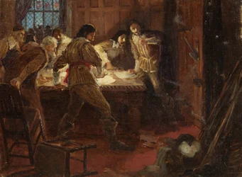 Yeamans e Bowcher sorpresi mentre complottavano per consegnare il Castello di Bristol al Re