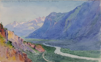 Il Rodano dal sentiero per Salvari, Svizzera, 1898