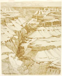 Senza titolo (disegno di trasferimento per il Grand Canyon [n. 1])