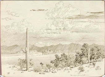 Senza titolo (disegno di trasferimento per il fiume Verde, riserva Apache, Arizona)
