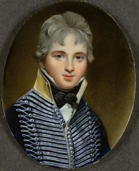 Miniatura di William Howe de Lancey (m.1815), Cornetta nei 17th Light Dragoons e aiutante di campo di Wellington, 1807