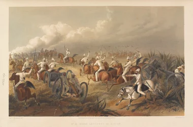 Artiglieria a cavallo in azione, circa 1857