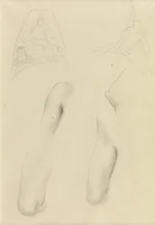 Disegno di forme femminili (matita su carta)