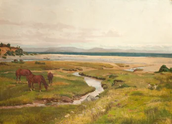 Scena di Riva con Cavalli