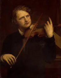 Uno studio alla luce della lampada: Herr Joachim, 1868