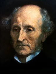 Ritratto di John Stuart Mill. Filosofo ed economista britannico 1806-1873. Dipinto di G.F. Watts. National Portrait Gallery di Londra