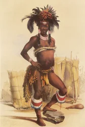 Nc’pae, un giovane zulu nel suo costume da ballo
