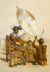 Umpanda, il re degli AmaZulu, tavola 11 da «The Kafirs Illustrated», 1849