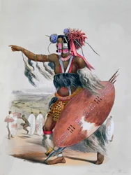Guerriero Zulu, Utimuni, nipote di Chaka il defunto re Zulu