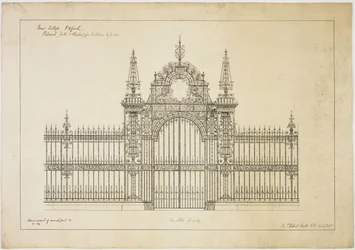 New College Oxford: Proposta di cancelli e ringhiere per l