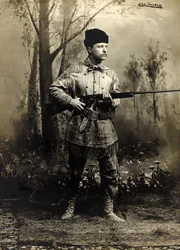 Theodore Roosevelt in pelle di daino, Dakota Territory c.1885 (foto b/n)