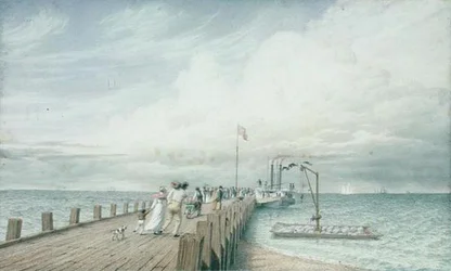 Cumulonembo, Portland Pier, Lago Erie, c.1830-40