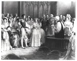Matrimonio della Regina Vittoria (1819-1901) e del Principe Alberto (1819-61) a St. James