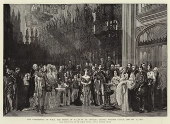 Il battesimo di S.A.R. il Principe di Galles nella Cappella di San Giorgio, Castello di Windsor, 25 gennaio 1842