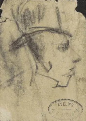 Testa di uomo con cappello