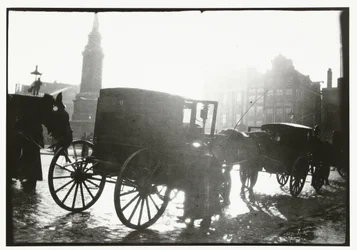 Carrozze sulla Piazza Dam ad Amsterdam