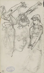 Foglio di studio con donne