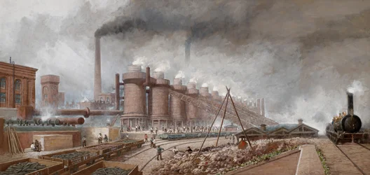 Barrow Haematite Steel Company - Altiforni (acquerello)