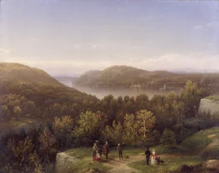 Valle del Fiume Hudson da Fort Putnam, West Point, 1855