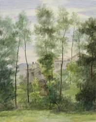 Paesaggio con edifici