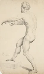 Senza titolo - Nudo maschile copiato da una litografia, 1842