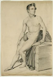 Senza titolo - Nudo maschile copiato da una litografia, 1842