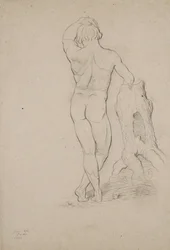 Senza titolo - Nudo maschile, vista posteriore, 1846