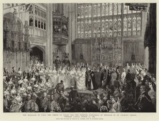 Il matrimonio di T R H Il Principe di Galles e la Principessa Alessandra di Danimarca nella Cappella di San Giorgio, Castello di Windsor, 10 marzo 1863