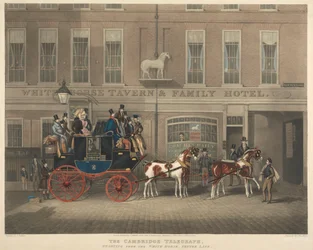Coaching: Il telegrafo di Cambridge, partenza dal White Horse