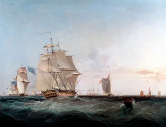 Mercantili e altre navi nel Canale della Manica, XIX secolo