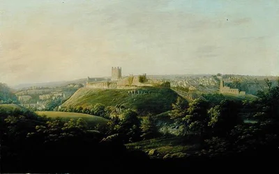 Vista estesa di Richmond, Yorkshire