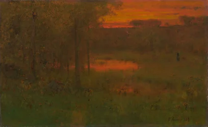 Paesaggio, tramonto