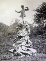 Stampa fotografica della statua di Peter Pan nei Giardini di Kensington