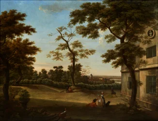 Westcombe House, vista dalla terrazza in direzione di Greenwich