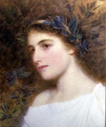 Ragazza con fascia di alloro