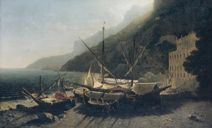 Veduta di Amalfi, Baia di Salerno, 1857