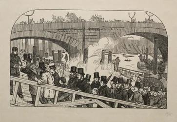 Il Flusso Vivente al Ponte di Londra - Sotto il Ponte, 1863