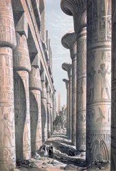 Grande Tempio, Karnak, Egitto, XIX secolo
