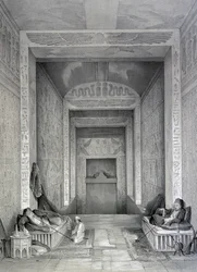 Interno di un tempio, Egitto, XIX secolo