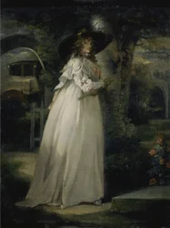 Ritratto di una ragazza in un giardino, c.1786-88